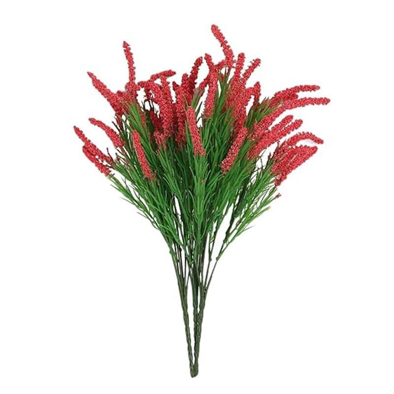 Buy Faux Hogla Millet Grass Bunch (Dark Pink) - Set Of Three Artificial Flowers from Vaaree