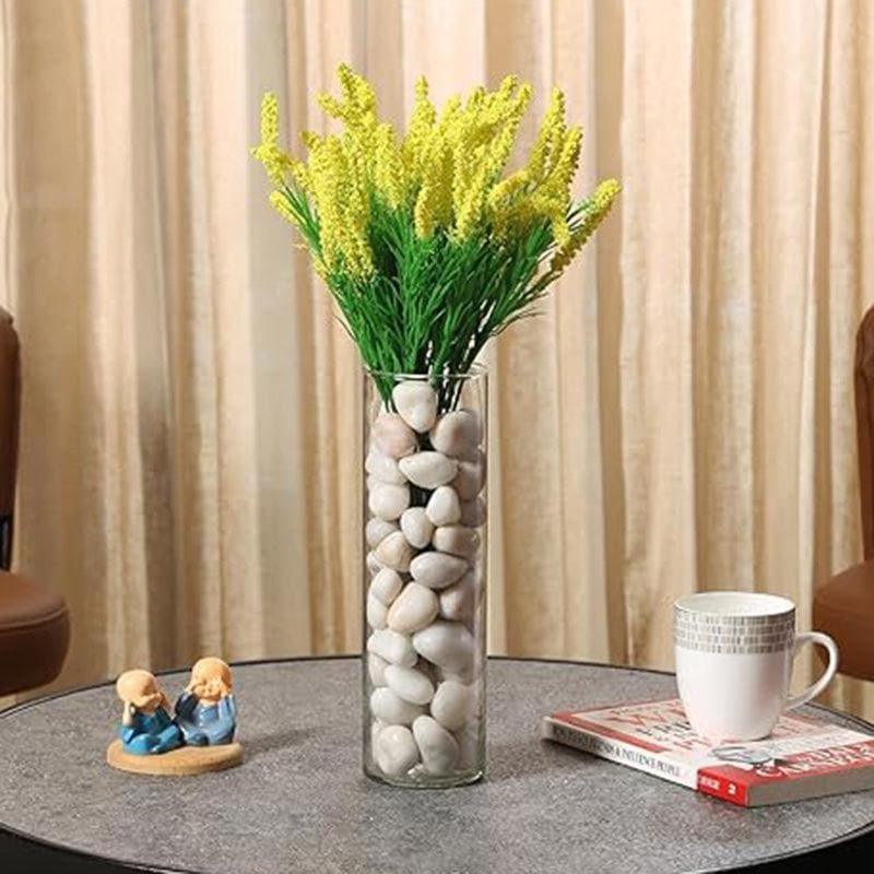 Buy Faux Hogla Millet Grass Bunch (Dark Yellow) - Set Of Three Artificial Flowers from Vaaree