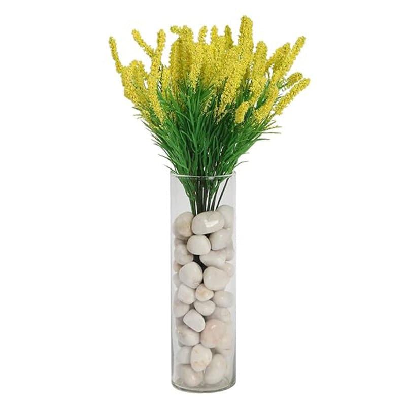 Buy Faux Hogla Millet Grass Bunch (Dark Yellow) - Set Of Three Artificial Flowers from Vaaree