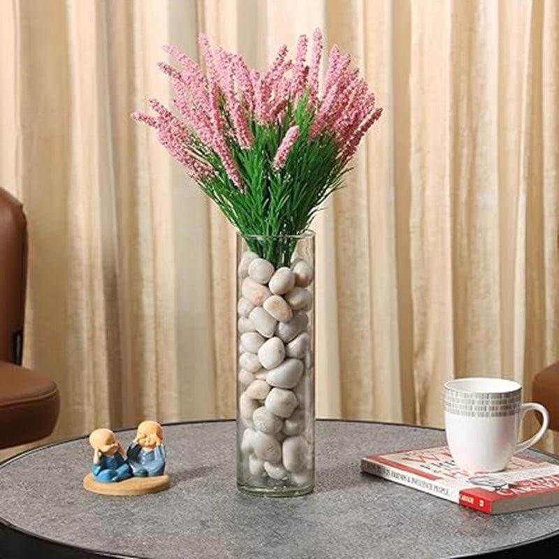 Buy Faux Hogla Millet Grass Bunch (Light Pink) - Set Of Three Artificial Flowers from Vaaree