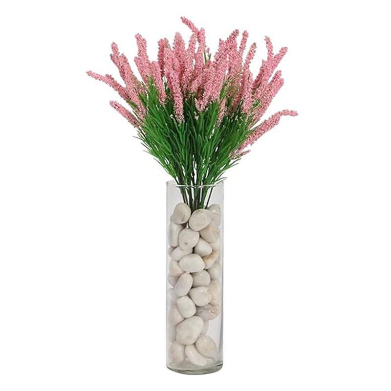 Buy Faux Hogla Millet Grass Bunch (Light Pink) - Set Of Three Artificial Flowers from Vaaree