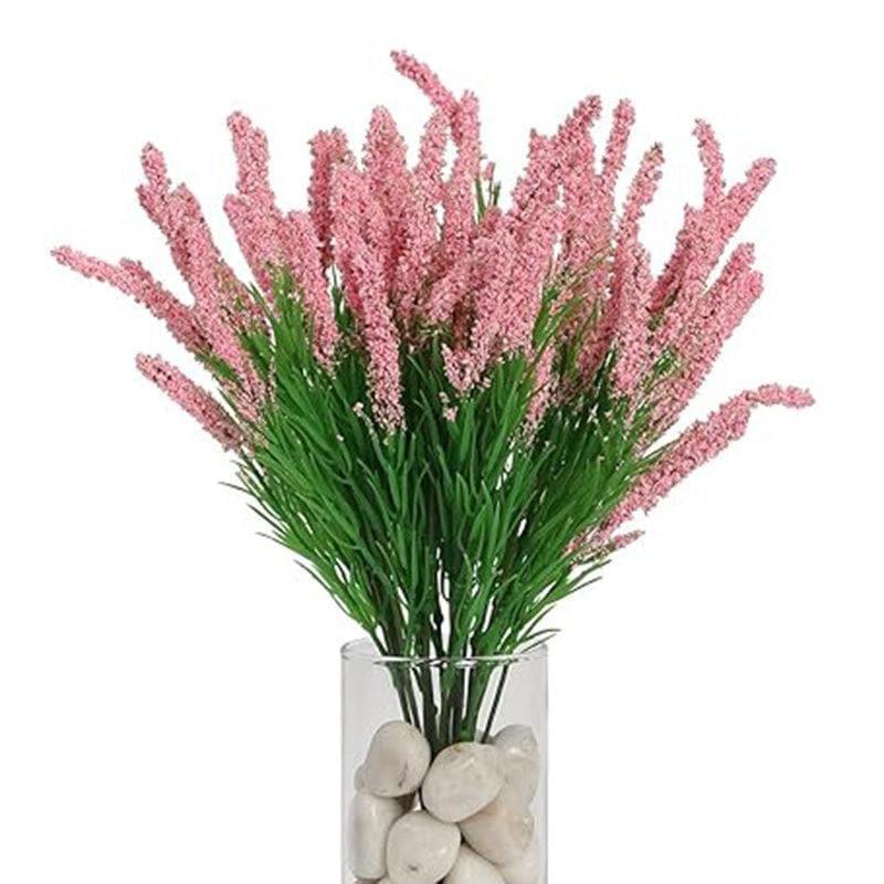 Buy Faux Hogla Millet Grass Bunch (Light Pink) - Set Of Three Artificial Flowers from Vaaree