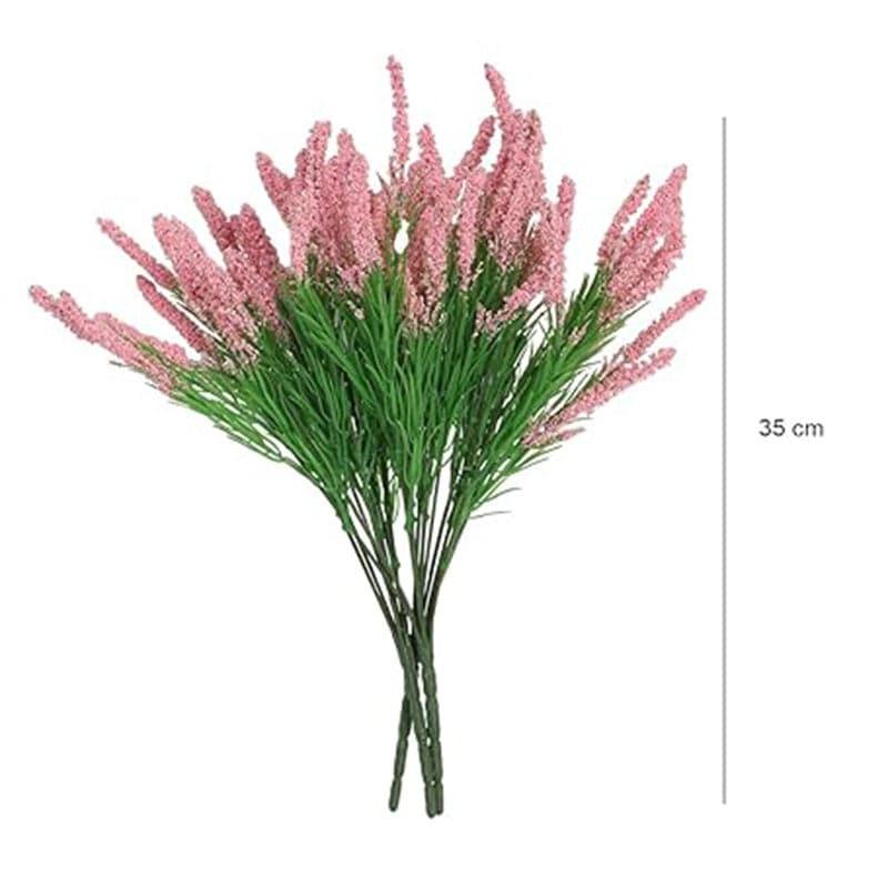 Buy Faux Hogla Millet Grass Bunch (Light Pink) - Set Of Three Artificial Flowers from Vaaree