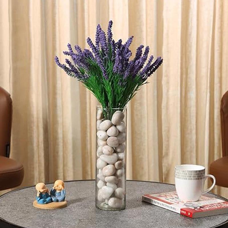 Buy Faux Hogla Millet Grass Bunch (Purple) - Set Of Three Artificial Flowers from Vaaree