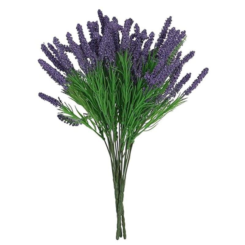 Artificial Flowers - Faux Hogla Bunch (Purple) - Set Of Three