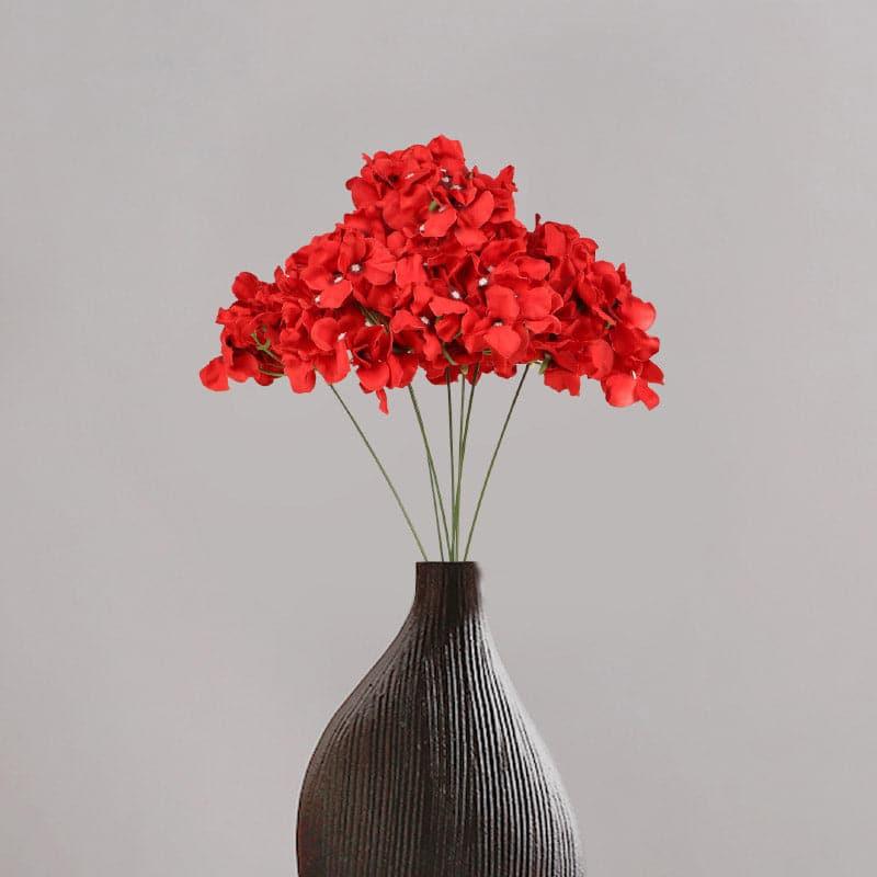 Buy Faux Holla Hydrangea Bunch - Red Artificial Flowers from Vaaree