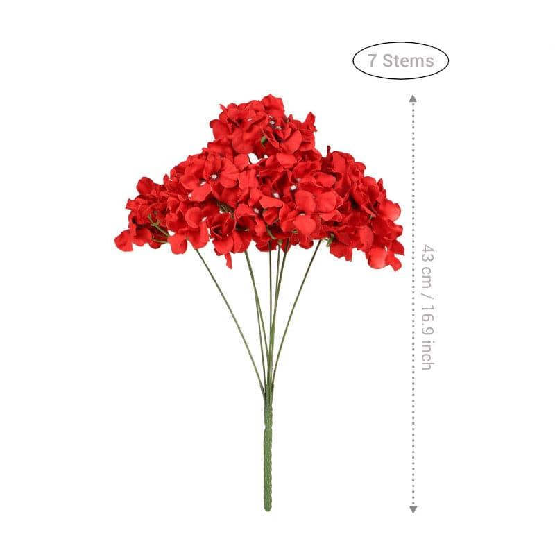 Buy Faux Holla Hydrangea Bunch - Red Artificial Flowers from Vaaree