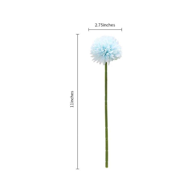 Artificial Flowers - Faux Ja Dank Chrysanthemum Bunch (Blue) - Set Of Six