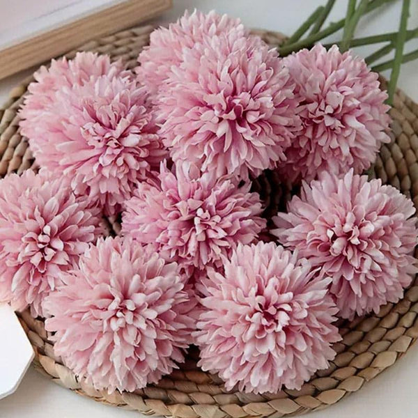 Artificial Flowers - Faux Ja Dank Chrysanthemum Bunch - Pink