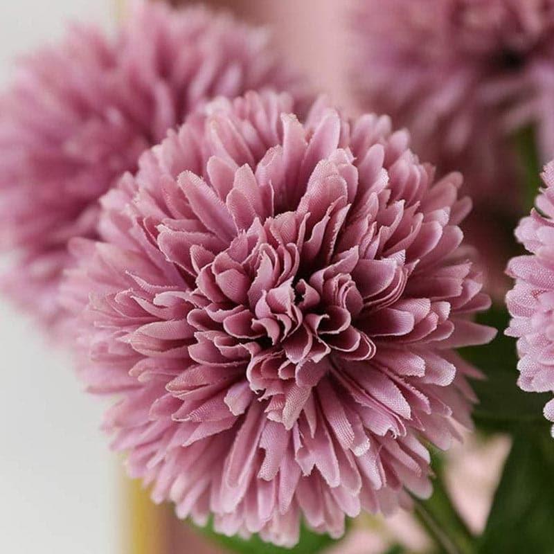 Buy Faux Ja Dank Chrysanthemum Bunch (Pink) - Set Of Six Artificial Flowers from Vaaree