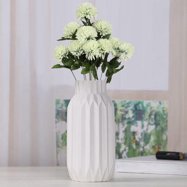 Artificial Flowers - Faux Ja Dank Chrysanthemum Bunch - White
