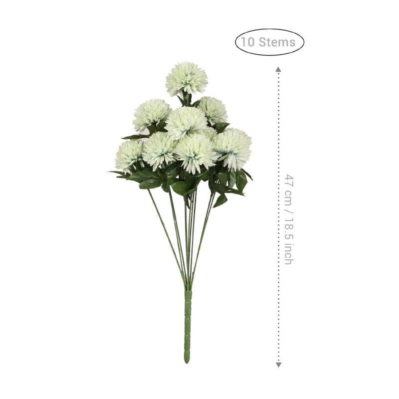 Buy Faux Ja Dank Chrysanthemum Bunch - White Artificial Flowers from Vaaree