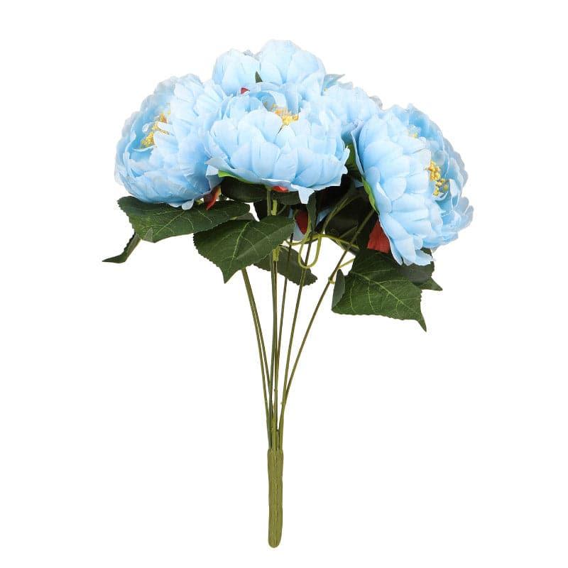 Buy Faux Kansas Peony Bunch - Blue Artificial Flowers from Vaaree