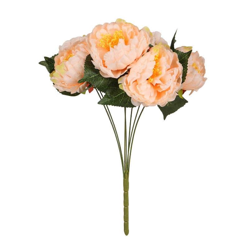 Buy Faux Kansas Peony Bunch - Peach Artificial Flowers from Vaaree