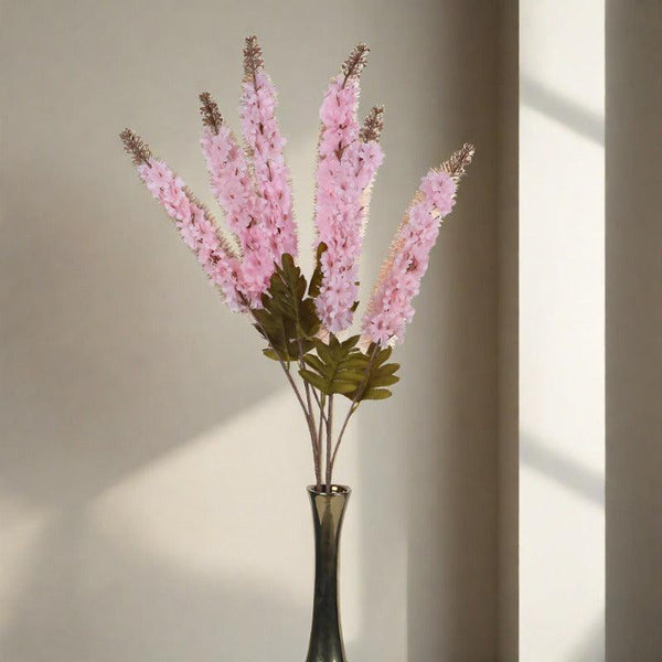 Artificial Flowers - Faux Larkspurs Bloom Bunch (Light Pink) - Set Of Three