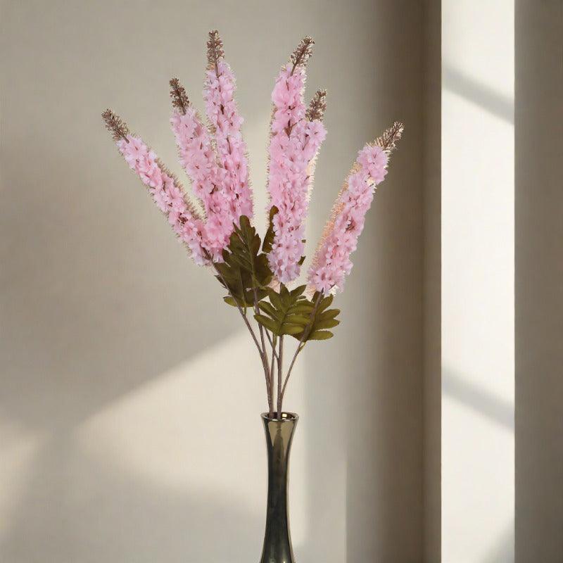 Buy Faux Larkspurs Lily Bloom Bunch (Light Pink) - Set Of Three Artificial Flowers from Vaaree