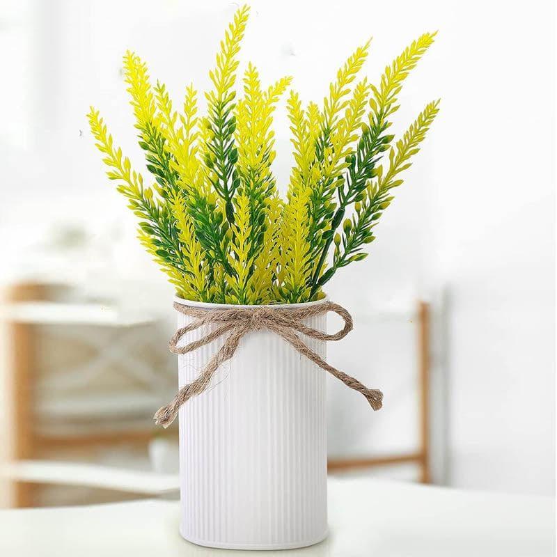 Buy Faux Lavender Floral Stick - Yellow Artificial Flowers from Vaaree