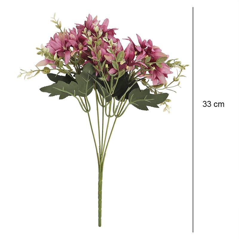Artificial Flowers - Faux Lily Bunch (Purple) - Set Of Two