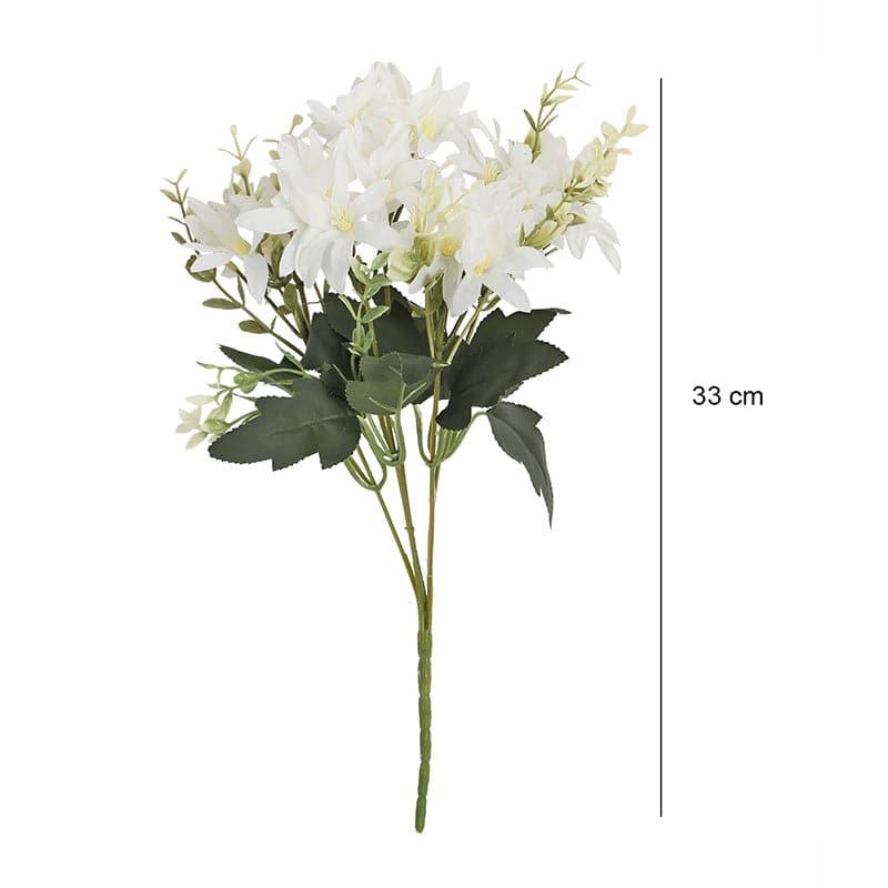 Artificial Flowers - Faux Lily Bunch (White) - Set Of Two