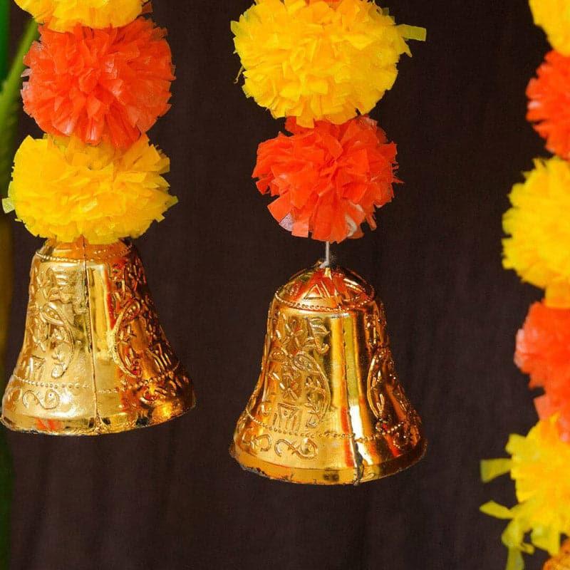 Buy Faux Marigold Decorative Toran - Set Of Ten Artificial Flowers from Vaaree