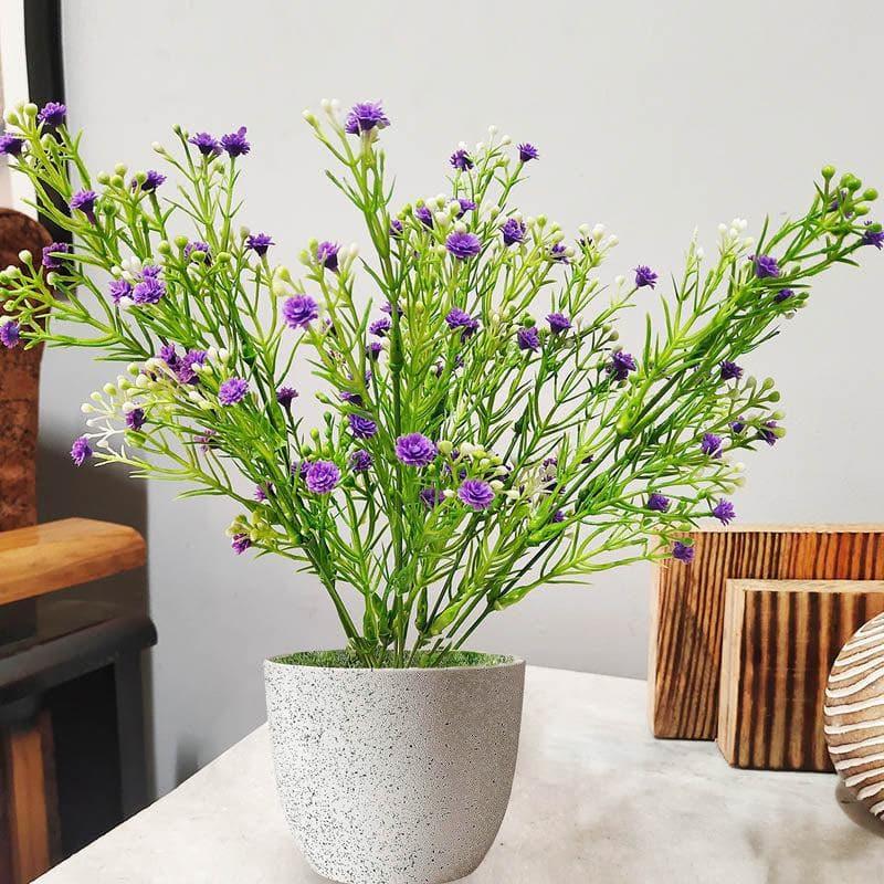 Buy Faux Millet Grass Flower Bunch - Violet Artificial Flowers from Vaaree