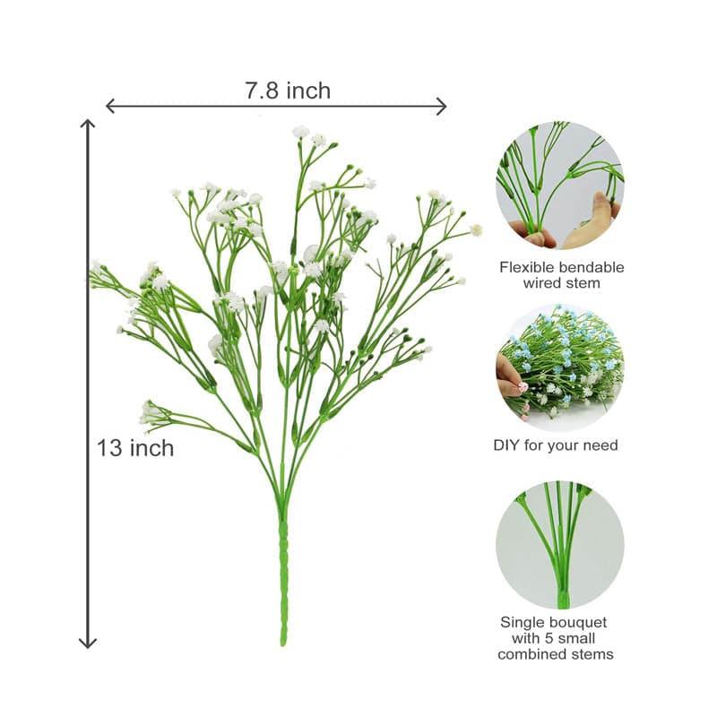 Buy Faux Millet Grass Flower Bunch - White Artificial Flowers from Vaaree