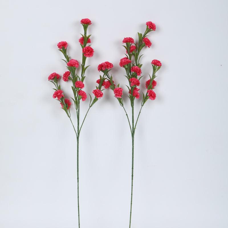 Artificial Flowers - Faux Mini Chrysanthemum Bloom Bunch (Dark Pink) - Set Of Three