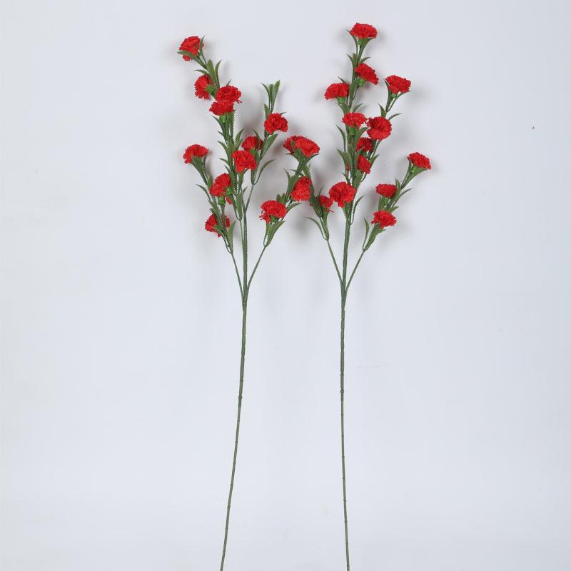 Buy Faux Mini Chrysanthemum Bloom Bunch (Red) - Set Of Three Artificial Flowers from Vaaree