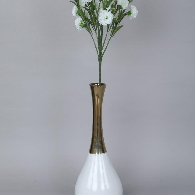 Buy Faux Mini Chrysanthemum Bloom Bunch (White) - Set Of Three Artificial Flowers from Vaaree