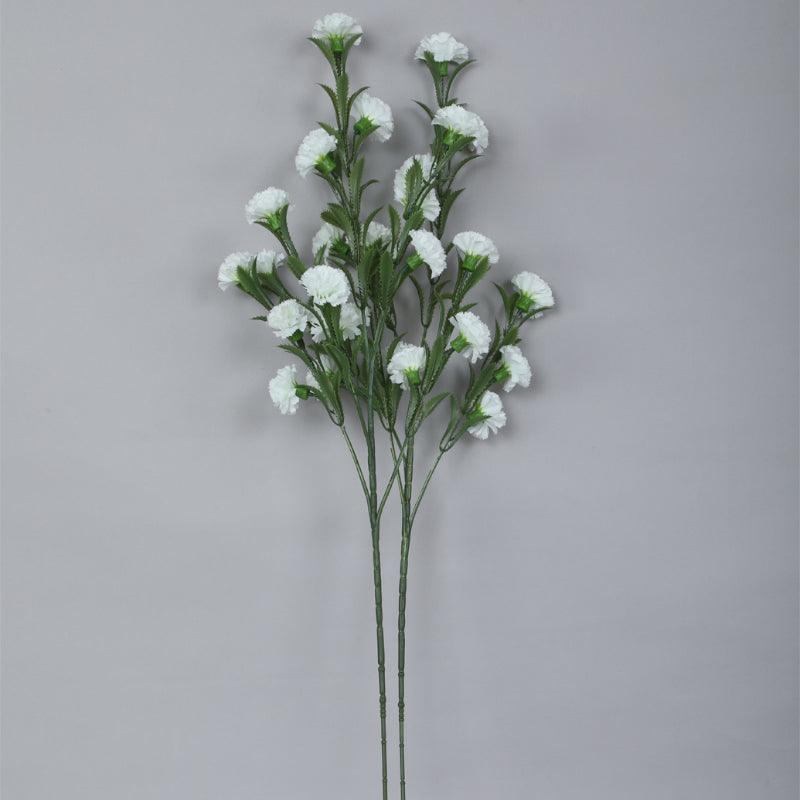 Artificial Flowers - Faux Mini Chrysanthemum Bloom Bunch (White) - Set Of Three