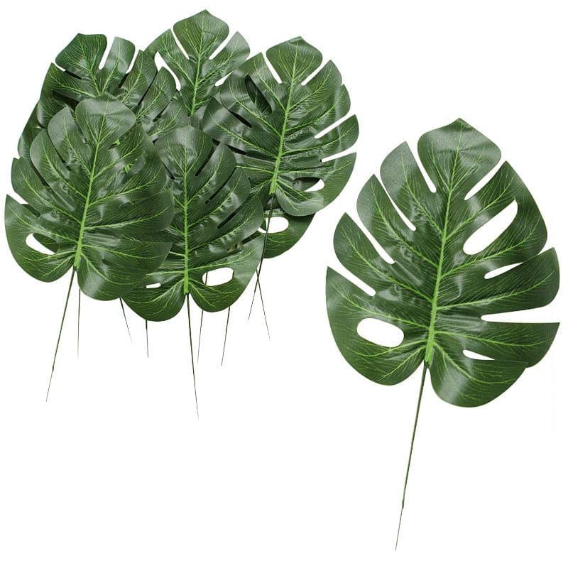 Buy Faux Monstera Palm Plant - Set Of Ten Artificial Flowers from Vaaree