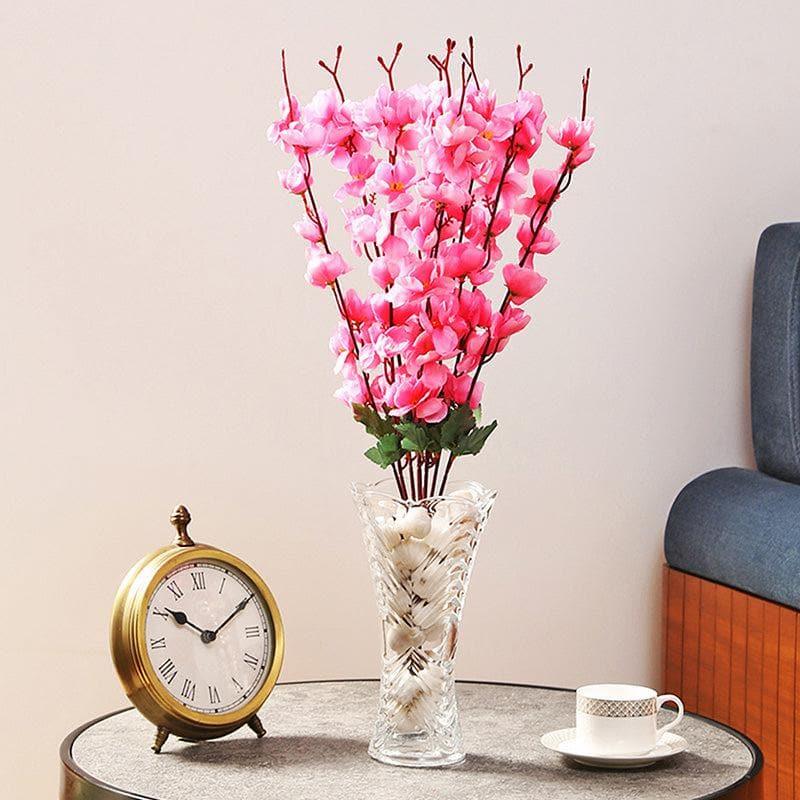 Buy Faux Peach Cherry Blossom Floral Bunch (Pink) - Set Of Two Artificial Flowers from Vaaree