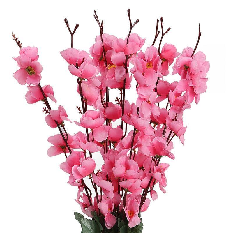 Buy Faux Peach Cherry Blossom Floral Bunch (Pink) - Set Of Two Artificial Flowers from Vaaree