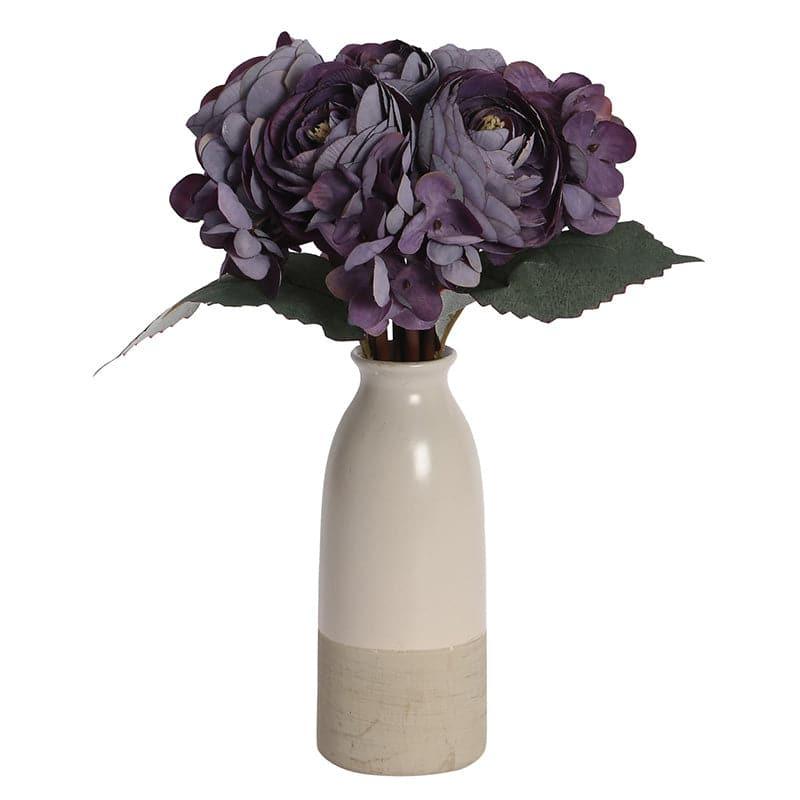 Buy Faux Peonia Floral Bunch - Purple Artificial Flowers from Vaaree