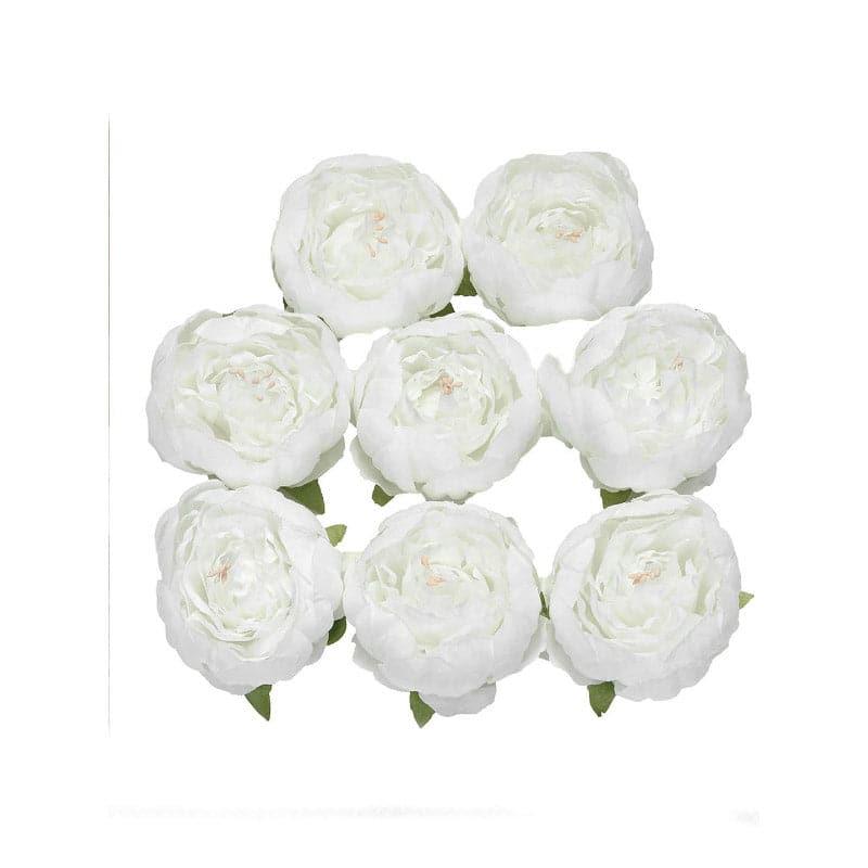 Buy Faux Peony Rose Flower - Set Of Eight Artificial Flowers from Vaaree