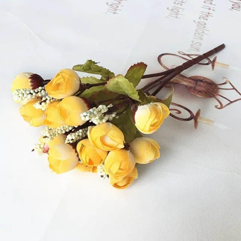 Buy Faux Rose Floral Stick - Amber Artificial Flowers from Vaaree