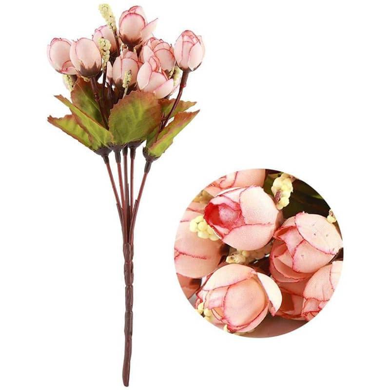 Artificial Flowers - Faux Rose Floral Stick - Blush Pink