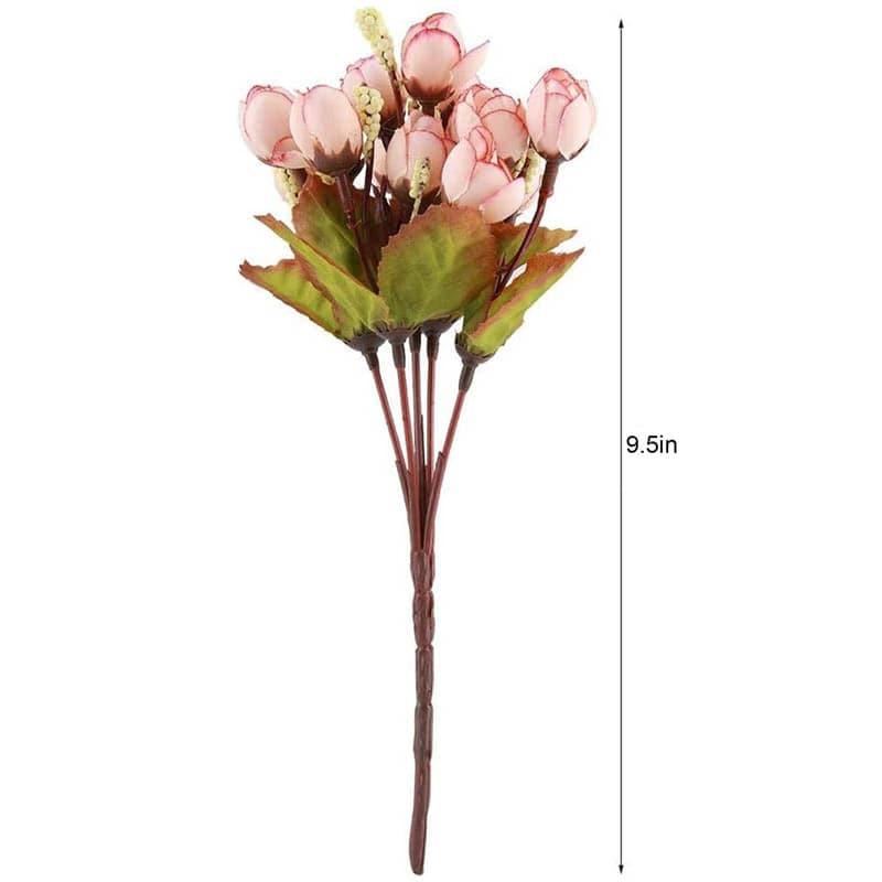 Artificial Flowers - Faux Rose Floral Stick - Blush Pink