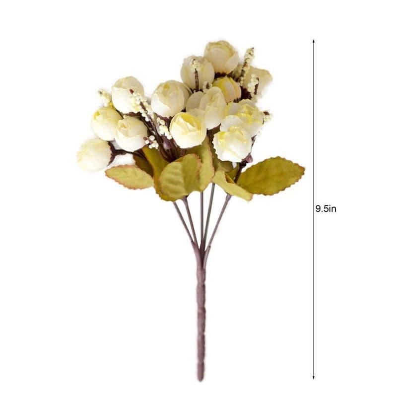 Buy Faux Rose Floral Stick - Ivory Artificial Flowers from Vaaree