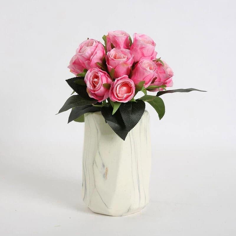 Buy Faux Rose Flower Bunch - Light Pink Artificial Flowers from Vaaree