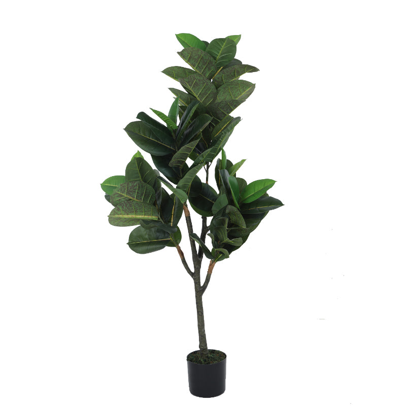 Buy Faux Rubber Plant With Pot Artificial Plants from Vaaree