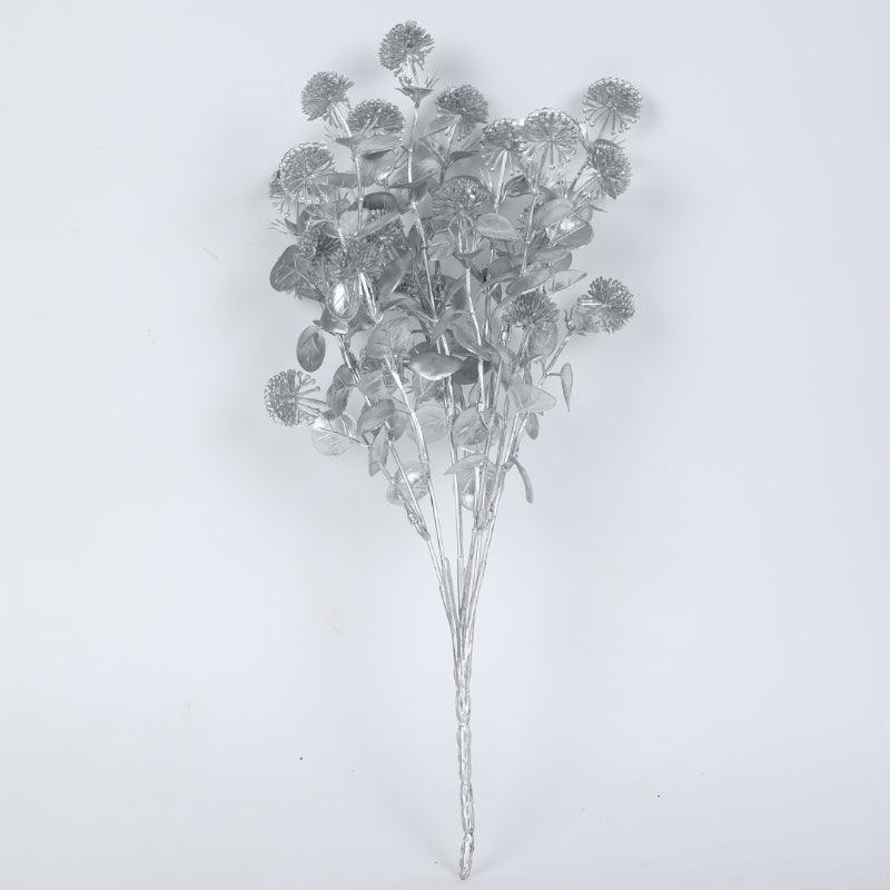 Artificial Flowers - Faux Silver Dollar Eucalyptus Bunch (Copper) - Set Of Two