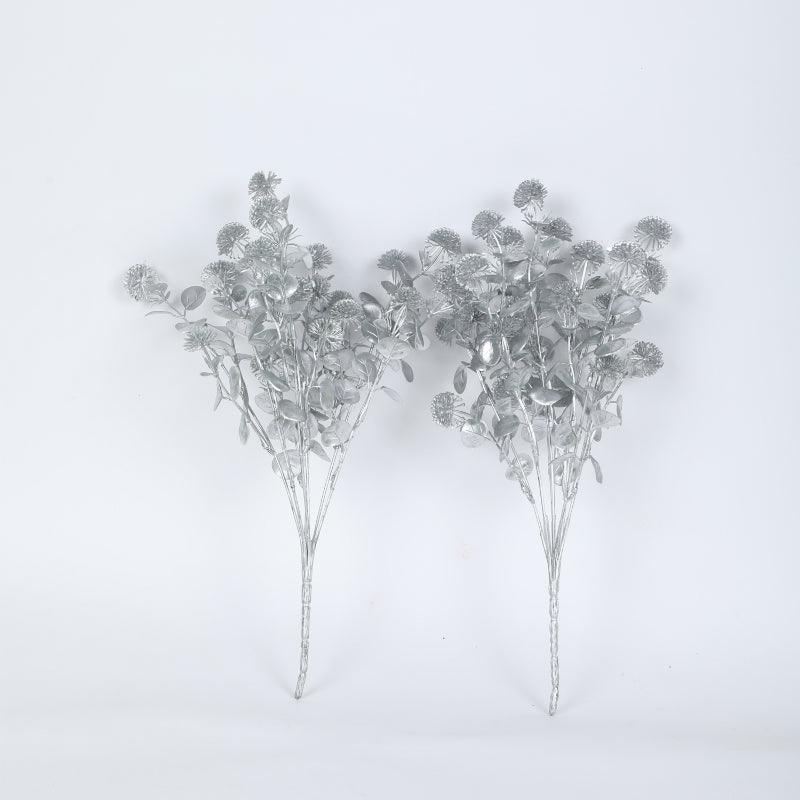 Buy Faux Silver Dollar Eucalyptus Bunch (Copper) - Set Of Two Artificial Flowers from Vaaree