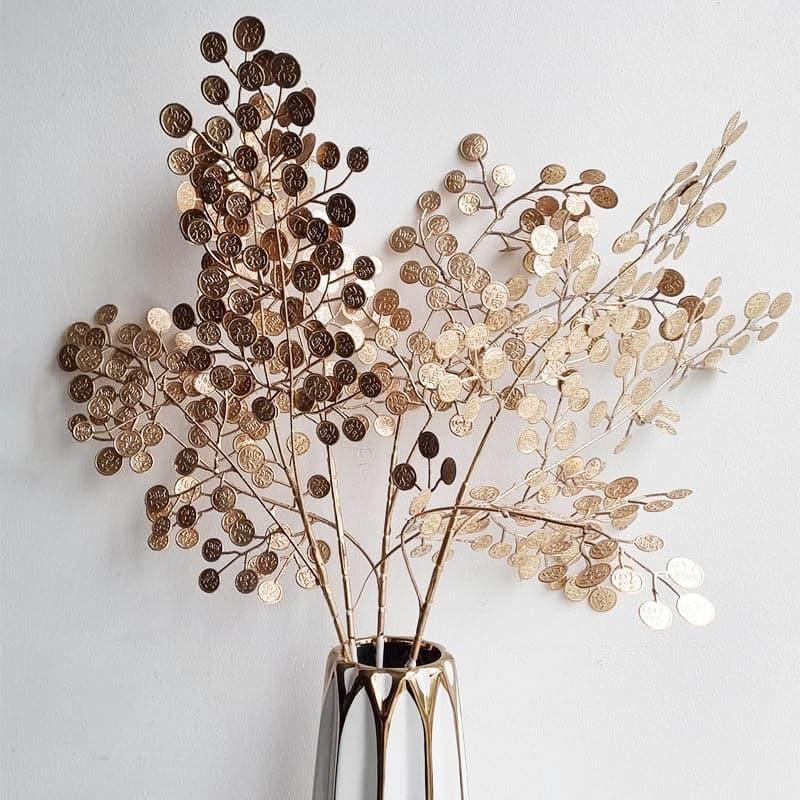 Buy Faux Snow Gum Eucalyptus Leaf Bunch - Set Of Four Artificial Flowers from Vaaree