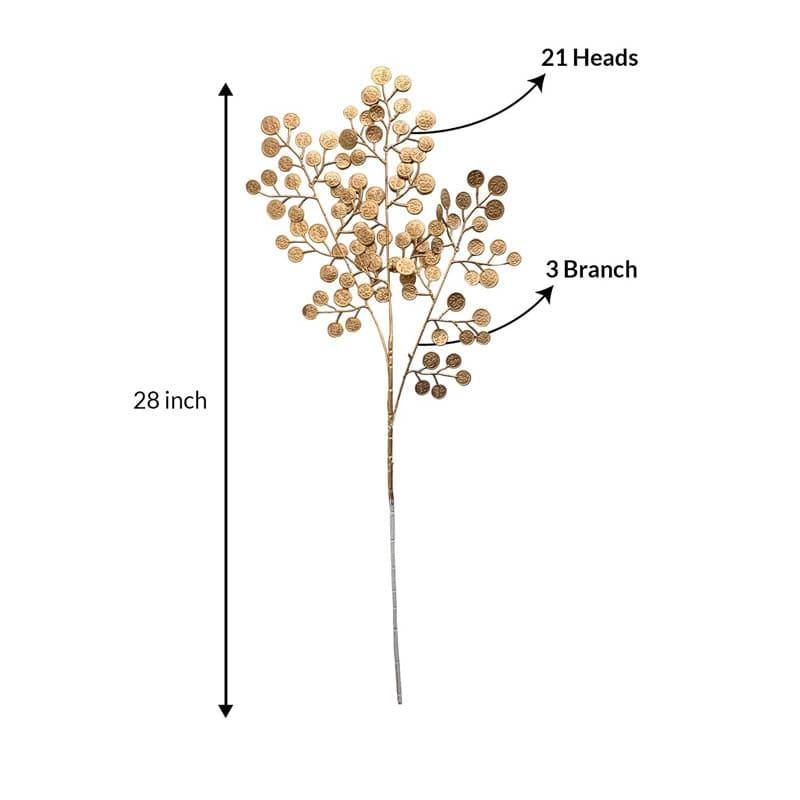 Buy Faux Snow Gum Eucalyptus Leaf Bunch - Set Of Four Artificial Flowers from Vaaree