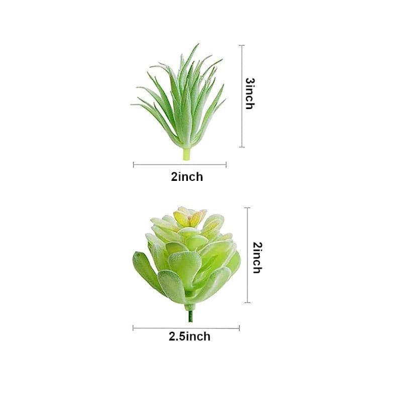 Artificial Flowers - Faux Succulent Plant - Set Of Six