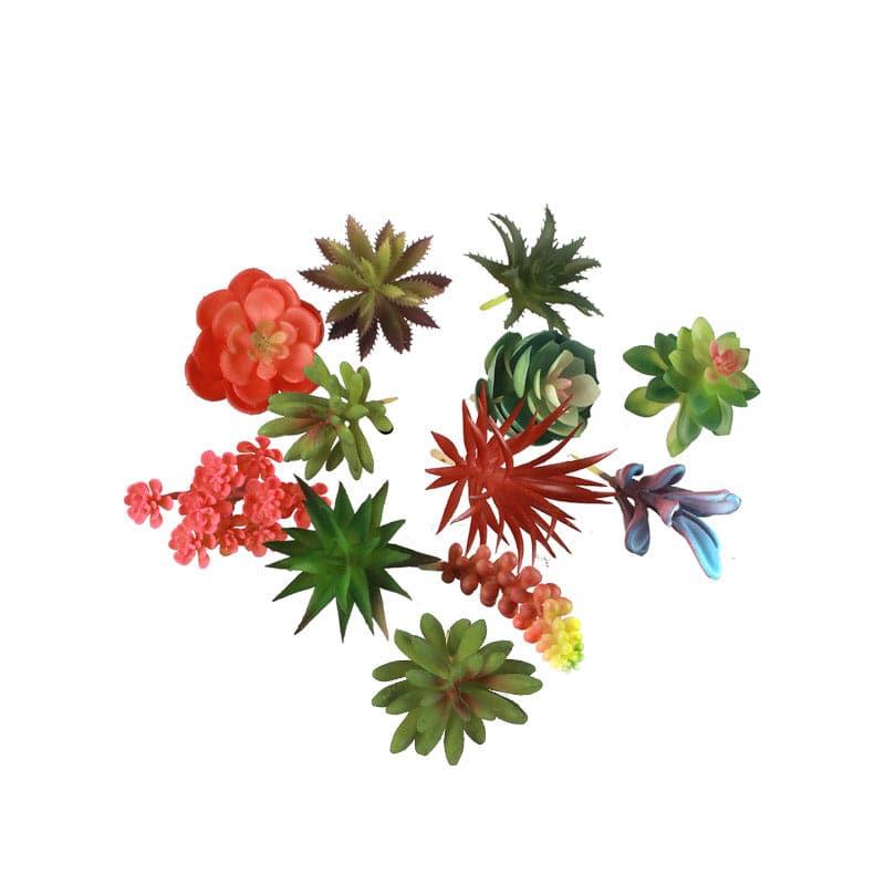 Buy Faux Succulent Plant - Set Of Twelve Artificial Flowers from Vaaree