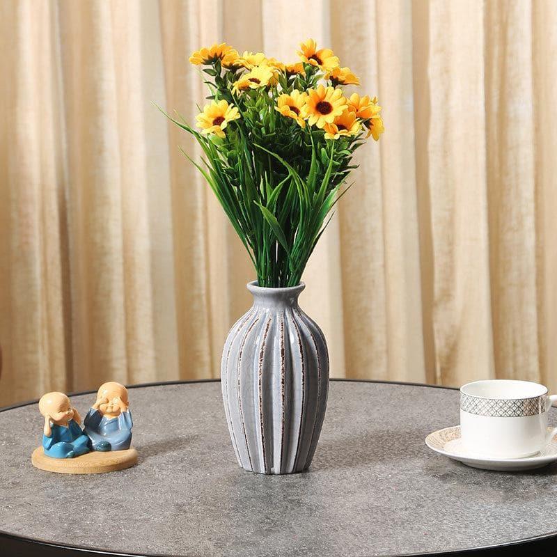 Buy Faux Sunflower Floral Bunch - Set Of Two Artificial Flowers from Vaaree