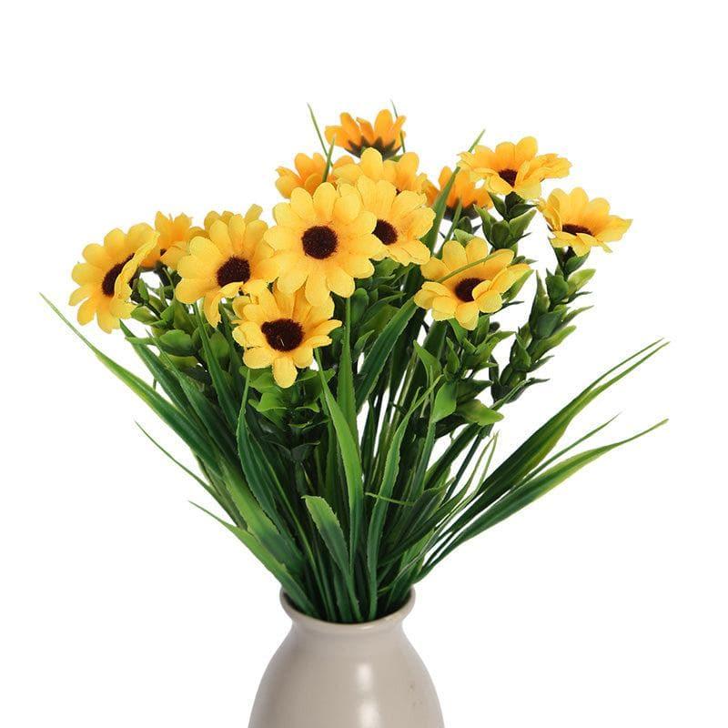 Buy Faux Sunflower Floral Bunch - Set Of Two Artificial Flowers from Vaaree