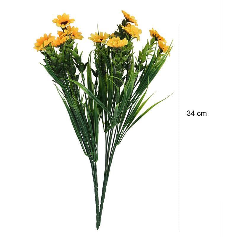 Buy Faux Sunflower Floral Bunch - Set Of Two Artificial Flowers from Vaaree